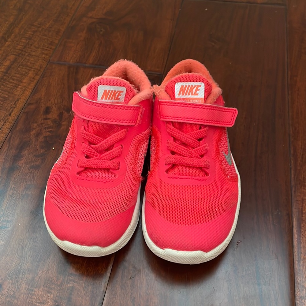 Pink/Coral Nike Velcro Shoes